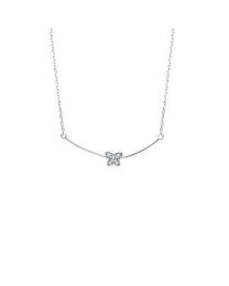 Collier Argent 925 Rhodié Oxyde De Zirconium papillon