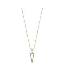 Collier Plaqué Or Pierre Synthétique triangle