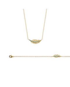 Bracelet / Collier Plaqué Or Pierre Synthétique